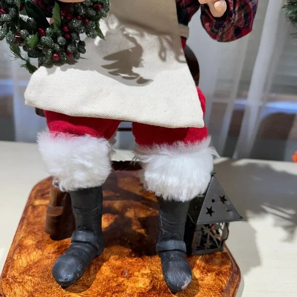 Santa Dools Hand Made santa sculpt glass eyes Mohair hair sculpt hands and boots